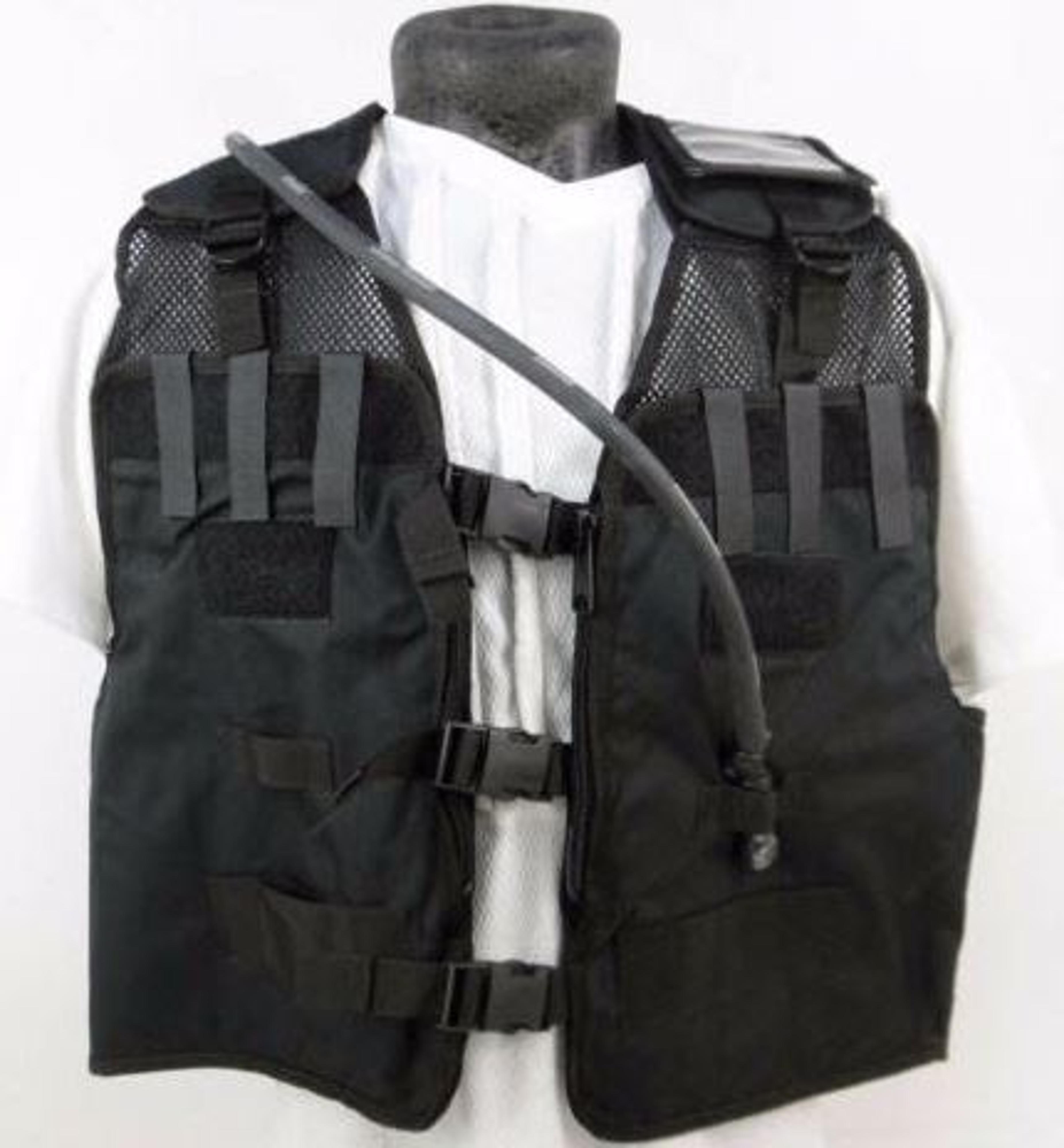 Black Remploy Frontline Hydration Tactical Vest MK2 Pouch And Camelbak Bladder 